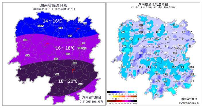 14日至15日省内有一次寒潮大风雨雪过程