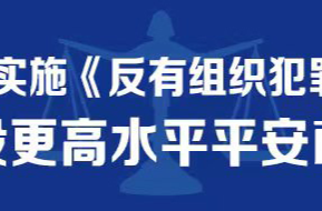 贯彻实施《反有组织犯罪法》，建设更高水平平安雨湖