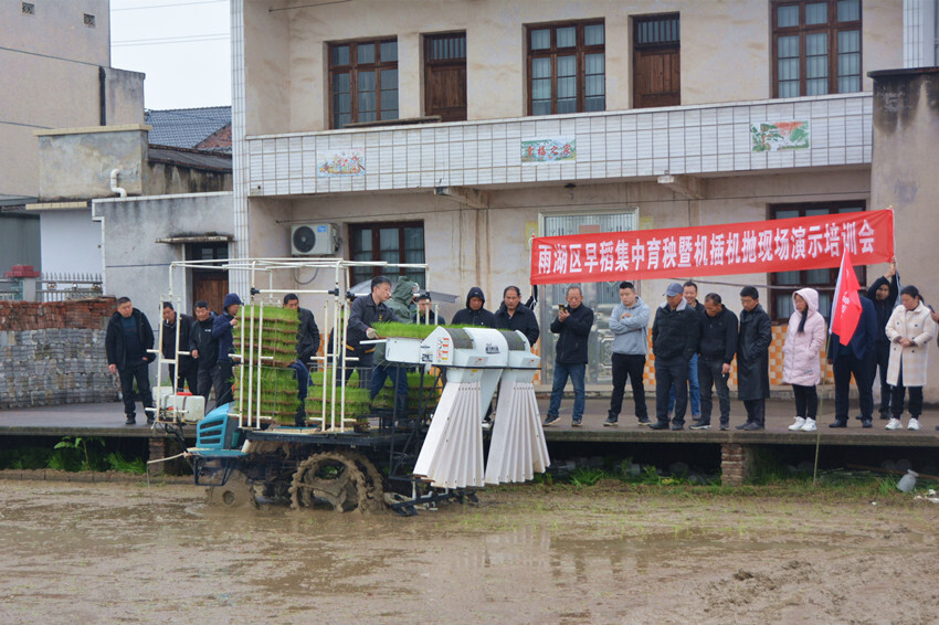 雨湖区举办早稻集中育秧暨水稻机插机抛和秸秆综合利用培训班
