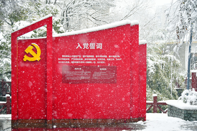 雪中的雨湖公园(组图)