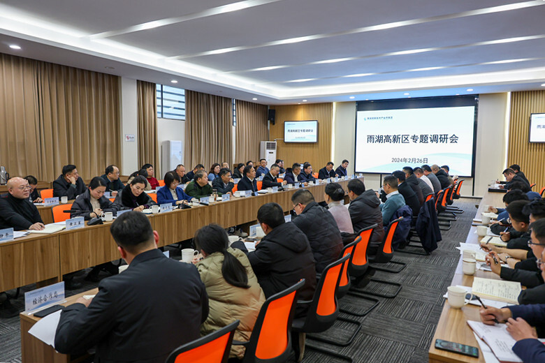 段伟长、柳军辉带队赴雨湖高新区开展专题调研