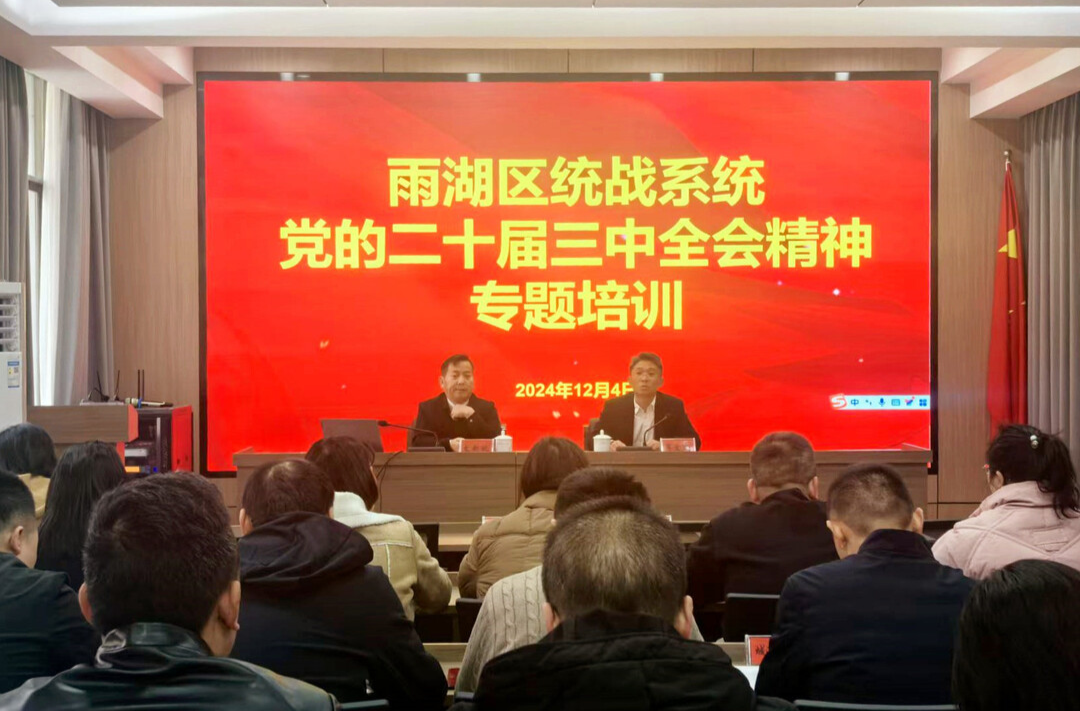 学习贯彻党的二十届三中全会精神 雨湖区委统战系统集中“充电”