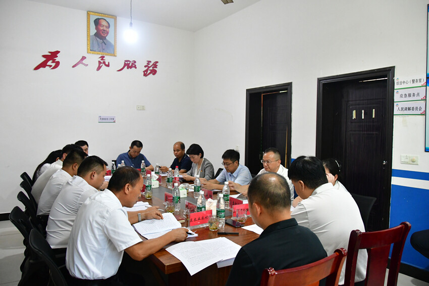 陈小平在关峰村召开现场办公会