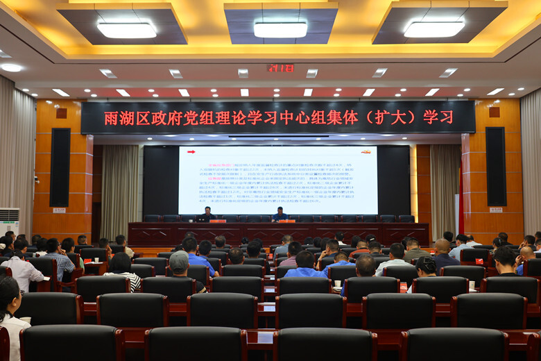 雨湖区政府党组理论学习中心组举行集体（扩大）学习