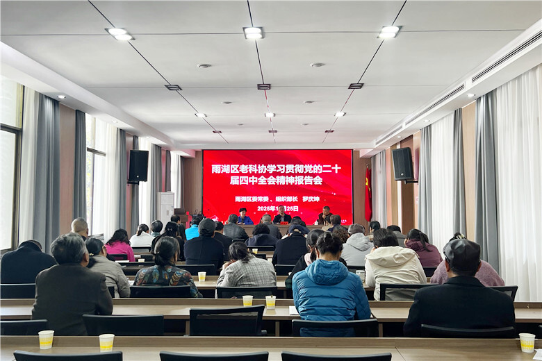 雨湖区老科协组织学习贯彻党的二十届四中全会精神报告会