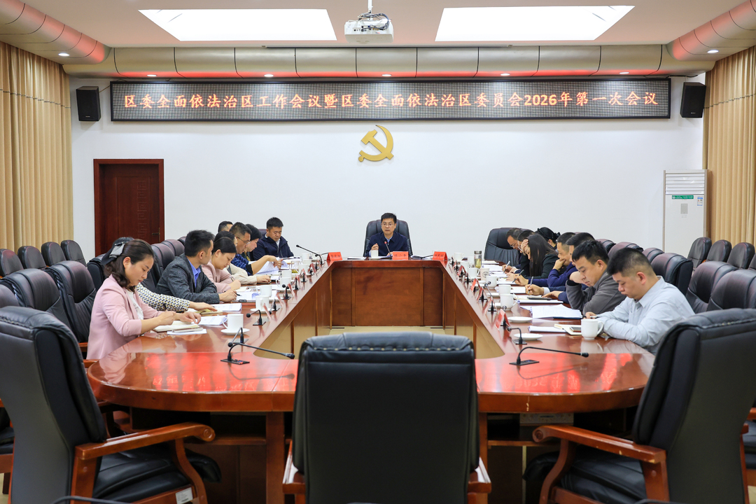 陈小平主持召开区委全面依法治区工作会议暨区委全面依法治区委员会2026年第一次会议