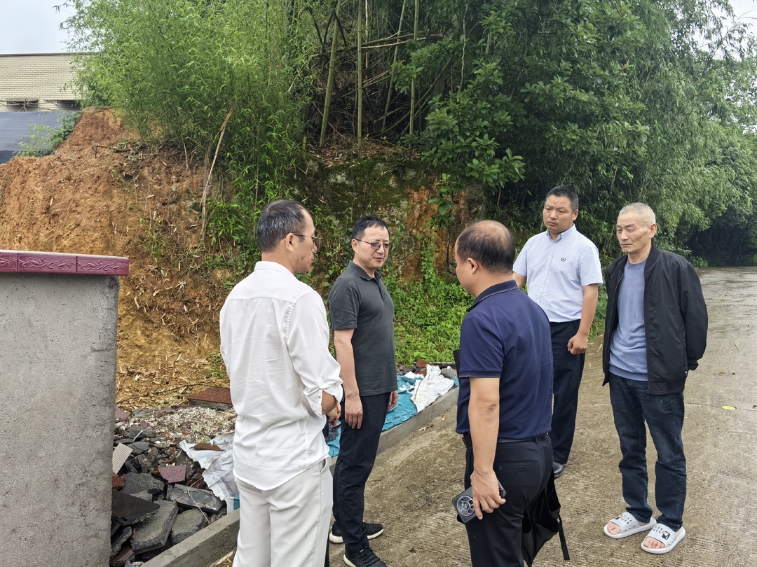 柳军辉带队督导鹤岭镇切坡建房、防汛备汛及养老机构消防安全等工作
