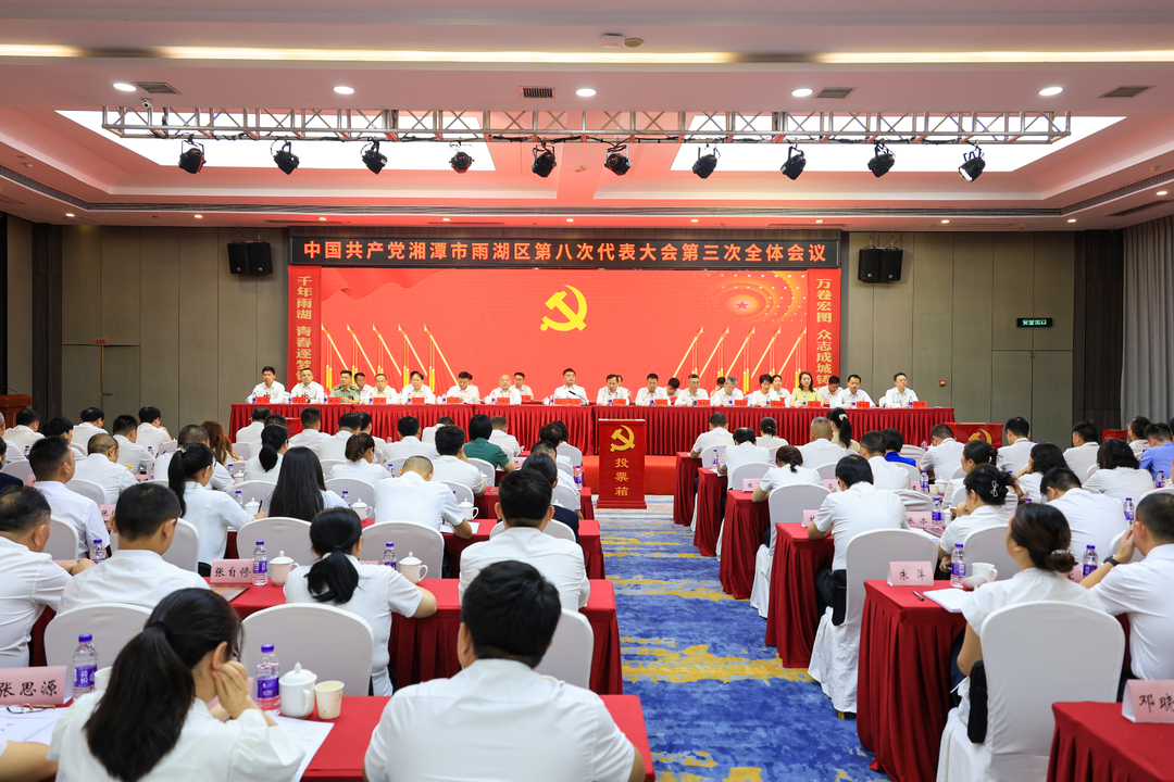 中国共产党湘潭市雨湖区第八次代表大会举行第三次全体会议