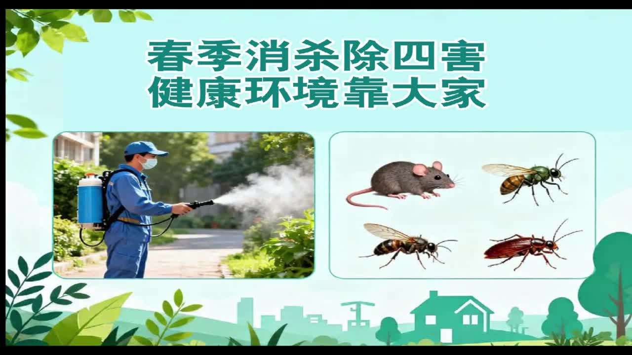 视频 | 雨湖区卫生健康局：春季消杀除四害，健康环境靠大家