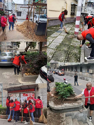 雨湖路街道：开展“讲文明爱卫生 改陋习树新风”爱国卫生大扫除志愿服务活动