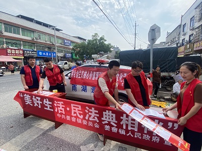 姜畲镇：开展法治宣传暨退役军人事务宣传活动