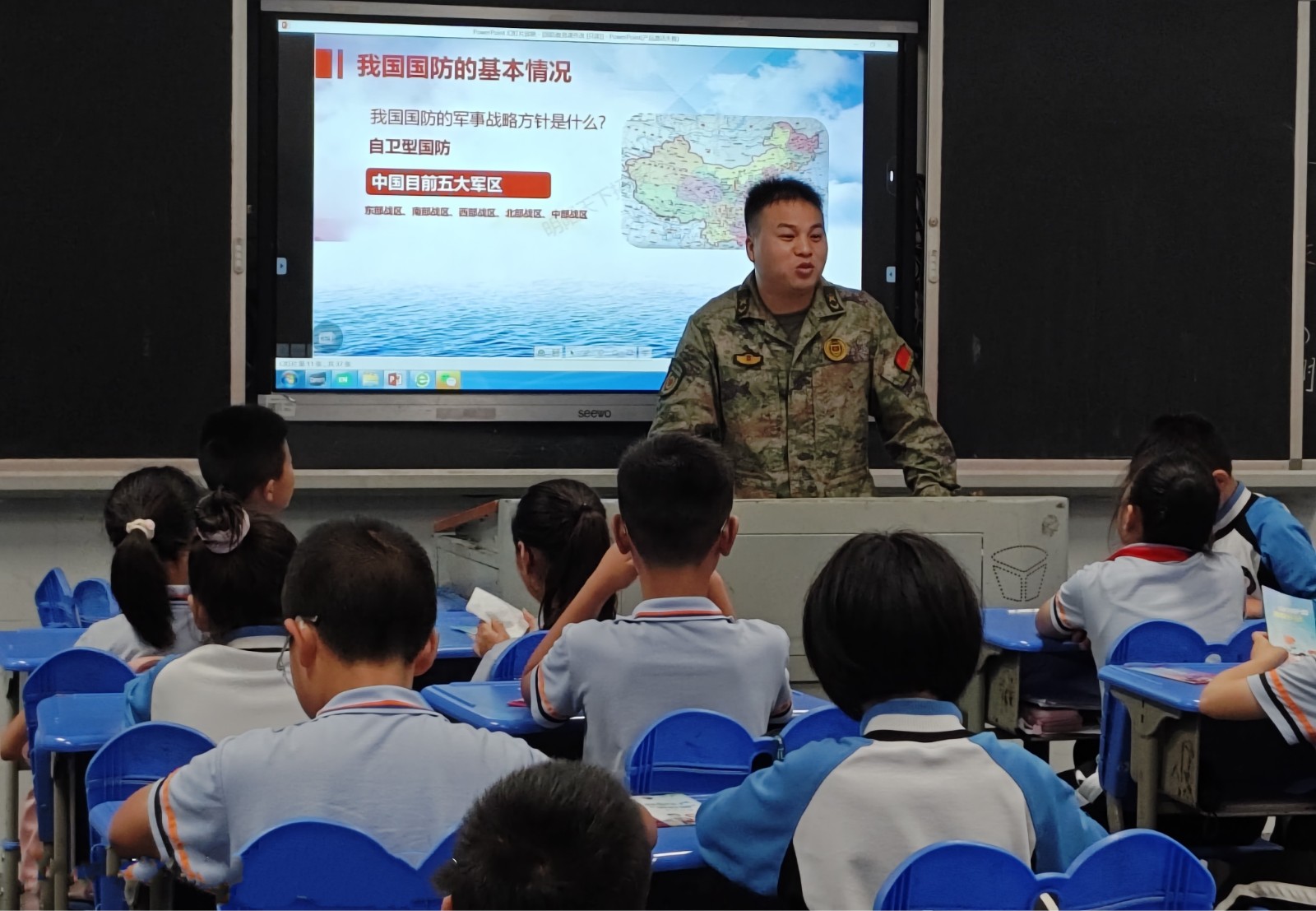 和平街道：开展“国防教育进校园”主题活动