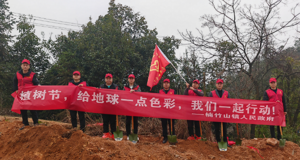 楠竹山镇：退伍不褪色，共植“双拥林”