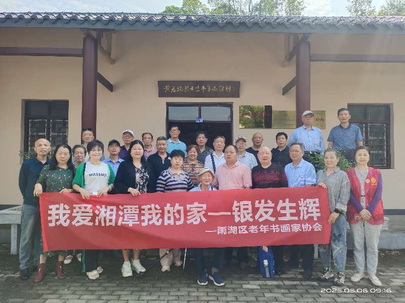 雨湖区老年书画家协会开展文化下乡活动  以翰墨丹青传承红色基因