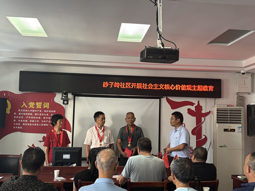 砂子岭社区开展“庆‘七一’ 送温暖”走访慰问活动