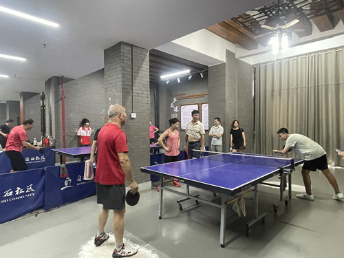 白石社区开展“‘乒’出精彩，共筑和美社区”乒乓球比赛