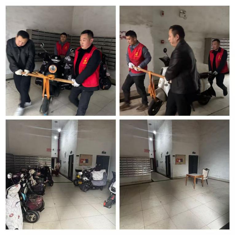 清除楼道“拦路虎”，守护居民“生命道”——杉山社区开展电动车专项整治行动