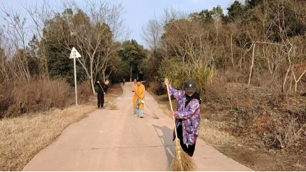 响水乡红砂村开展迎新春卫生大清扫行动