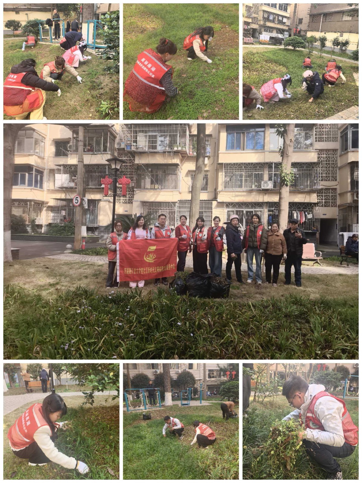 古梁巷社区： 开展“双提升”小花园除草行动 美化家园暖民心