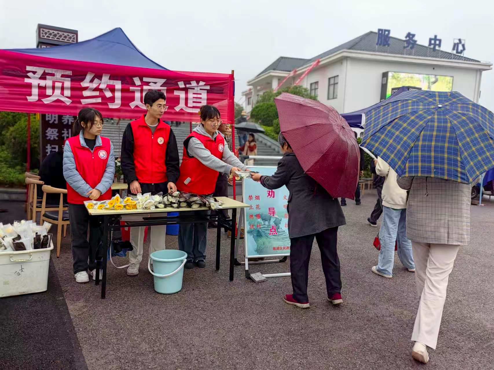 雨湖区：花香寄哀思 云端传深情