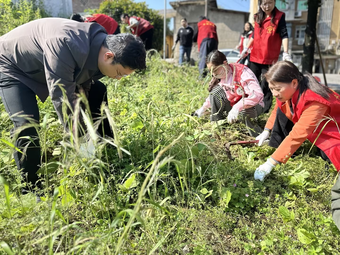 雨湖区楠竹山镇“双提升”之二十八丨永丰社区开展爱国卫生月志愿服务活动