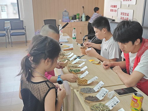 宝丰街社区开展“草药润童心 感恩暖家风”巧手制香包主题活动