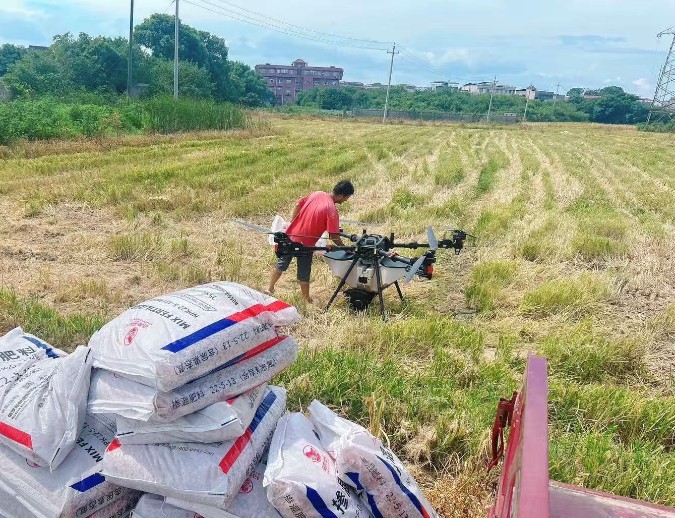 高坪村：抢收抢种，无人机助秧苗返青