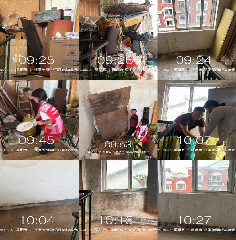 科大社区走进亚华小区开展楼道杂物专项清理行动