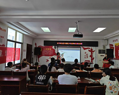砂子岭社区：开展“闻法润童心 普法伴成长”青少年普法专题活动