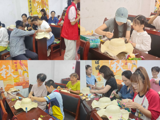 雪园社区：巧手绘草帽 桂香满中秋